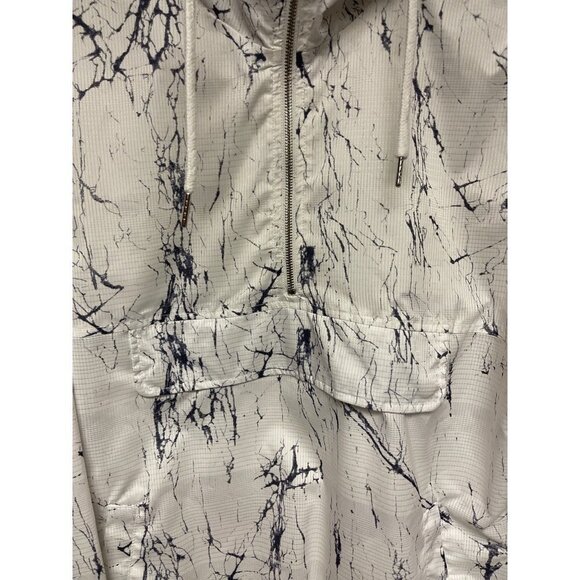 Forever 21 Lightweight Hooded Windbreaker Jacket Marble Print Men's Size Small - Picture 8 of 11